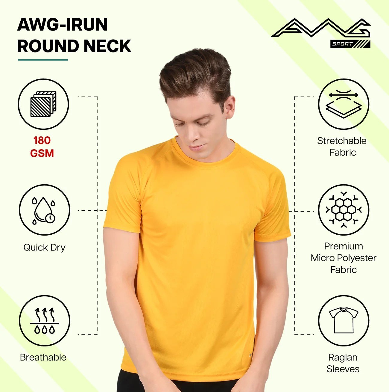 IRUN ROUND NECK DRY FIT T-Shirt for men for Top Wear online India