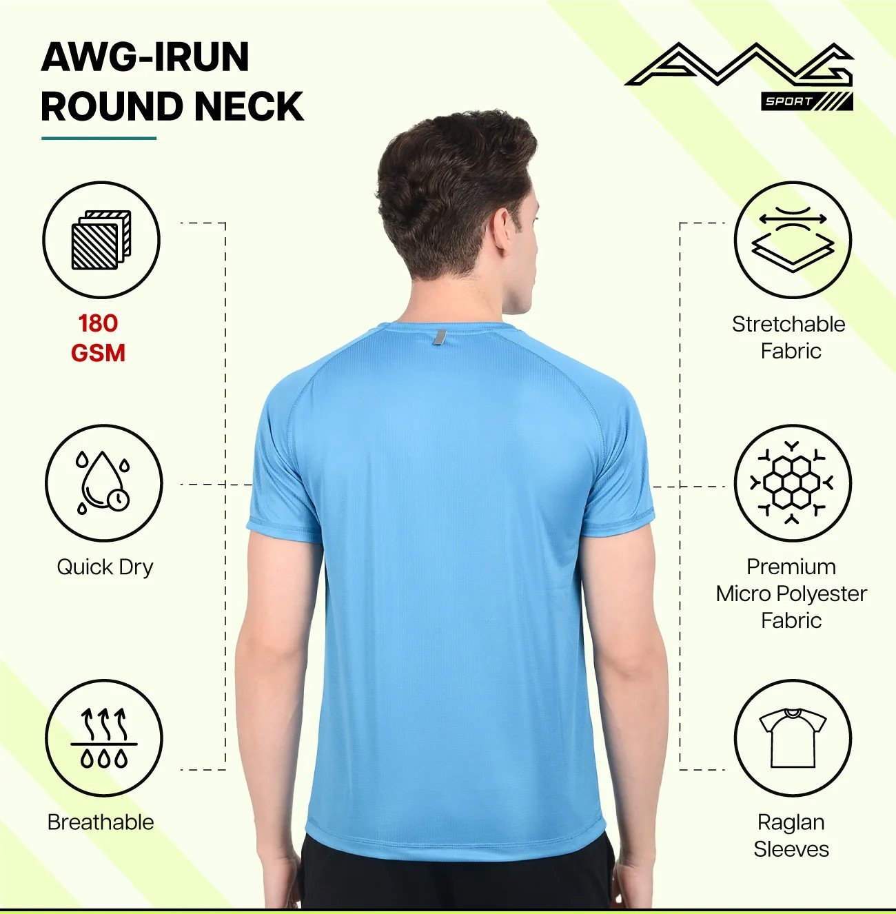IRUN ROUND NECK DRY FIT T-Shirt for men for Top Wear online India