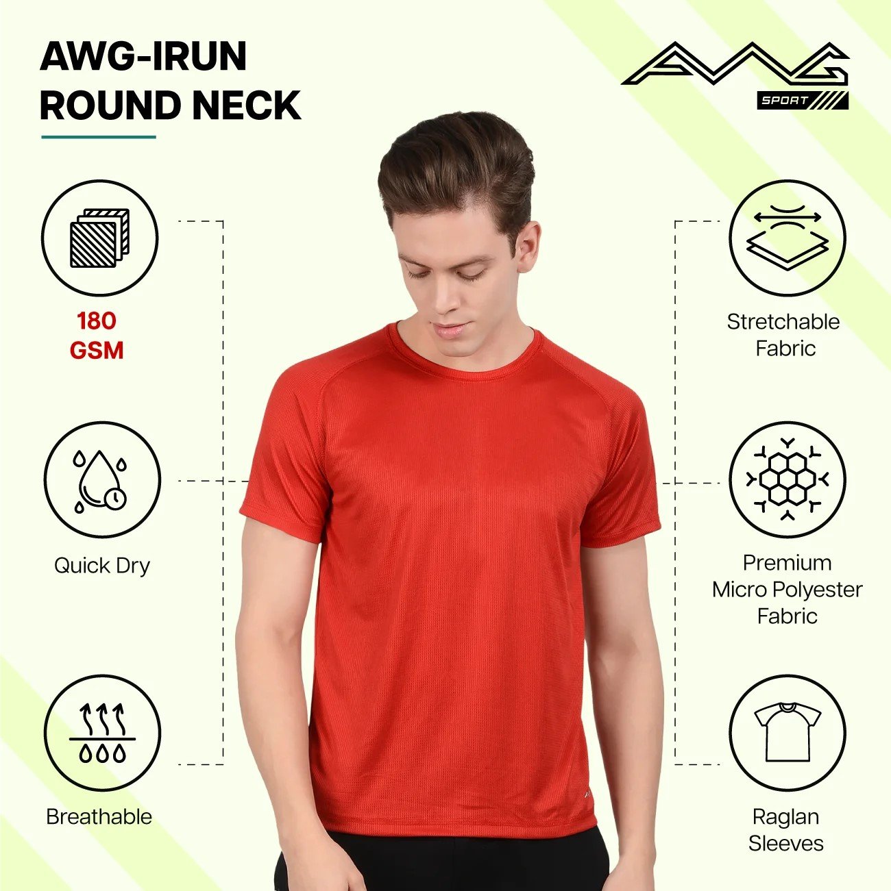 IRUN ROUND NECK DRY FIT T-Shirt for men for Top Wear online India
