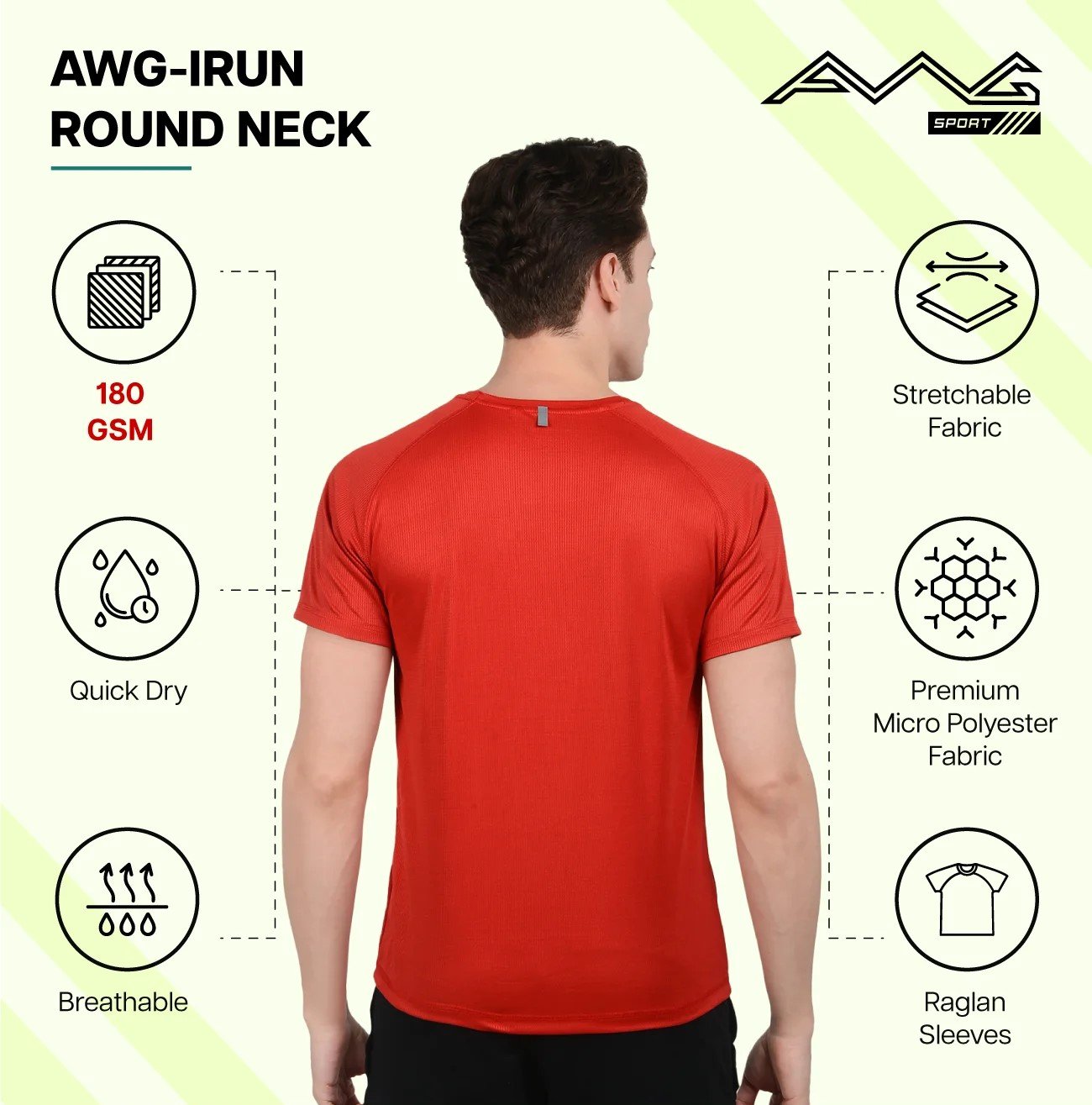 IRUN ROUND NECK DRY FIT T-Shirt for men for Top Wear online India
