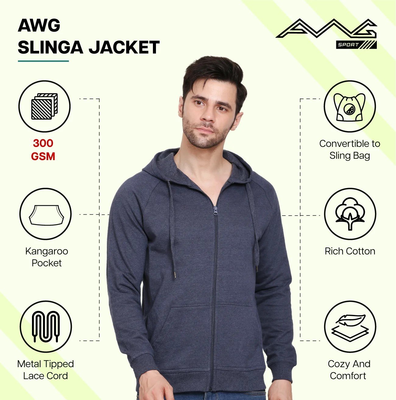 AWG SLINGA  Men's JACKET for Top Wear online India