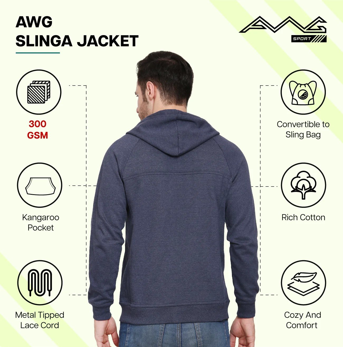 AWG SLINGA  Men's JACKET for Top Wear online India
