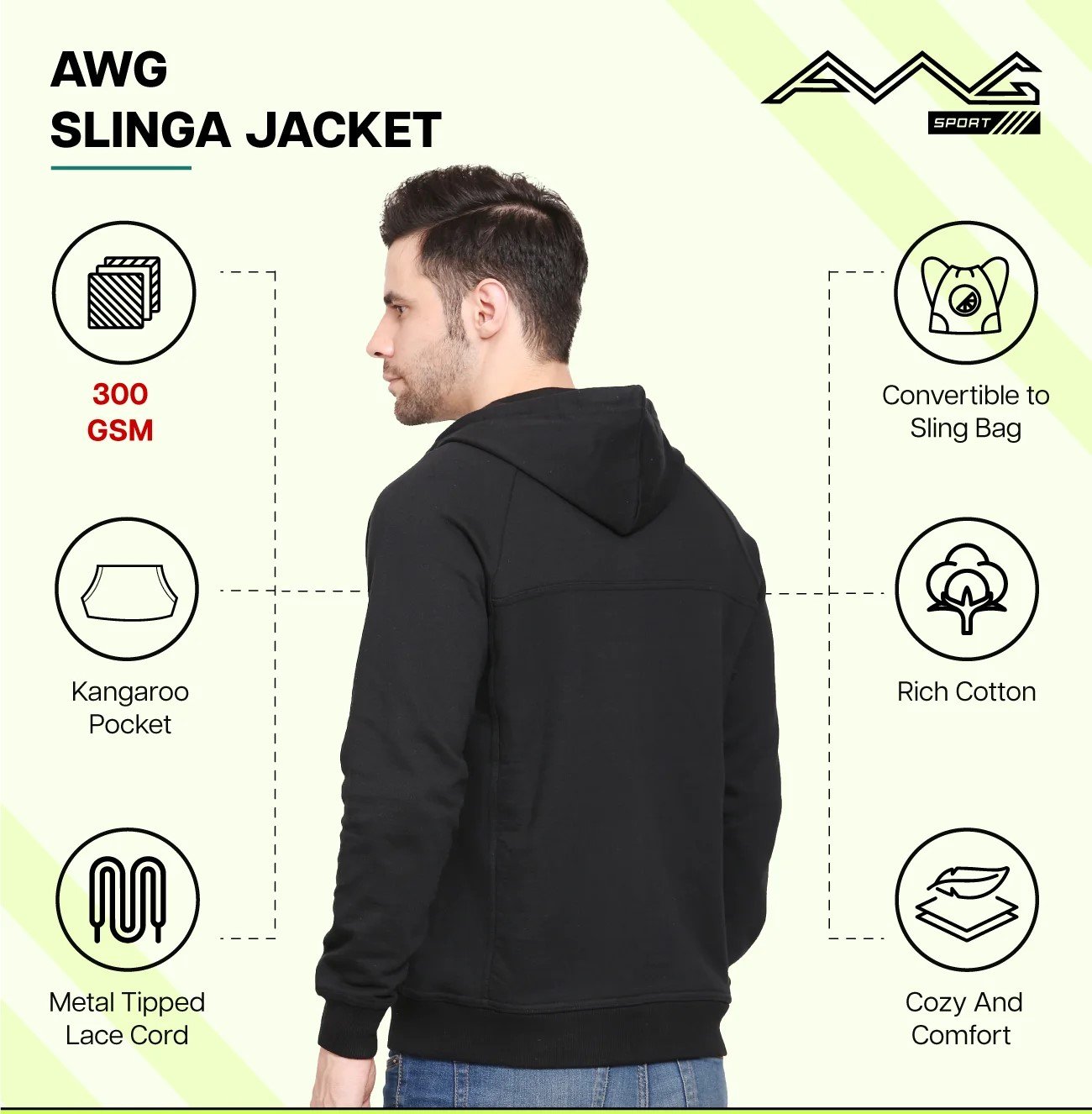 AWG SLINGA  Men's JACKET for Top Wear online India