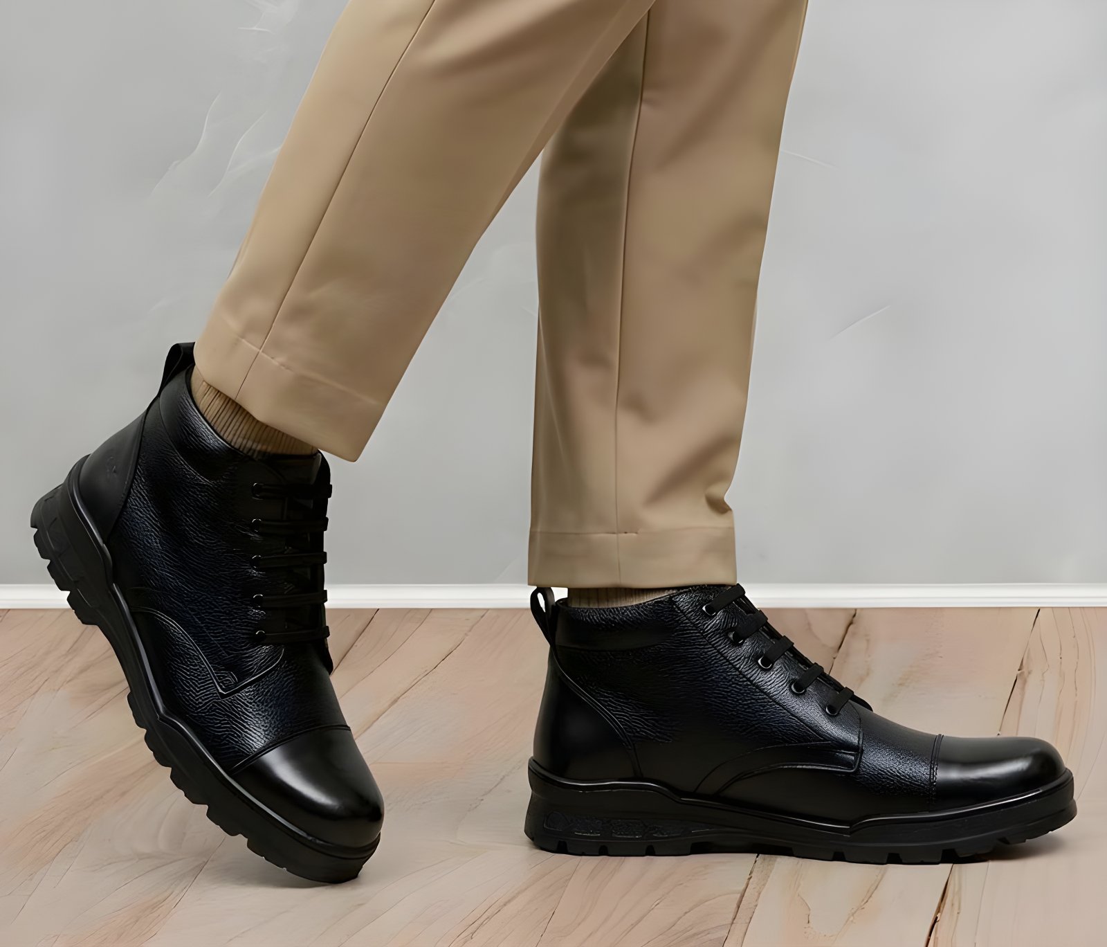 Latest Premium Genuine Mild Leather Police Boots for Men | Heavy Duty Tactical Safety Work Boots