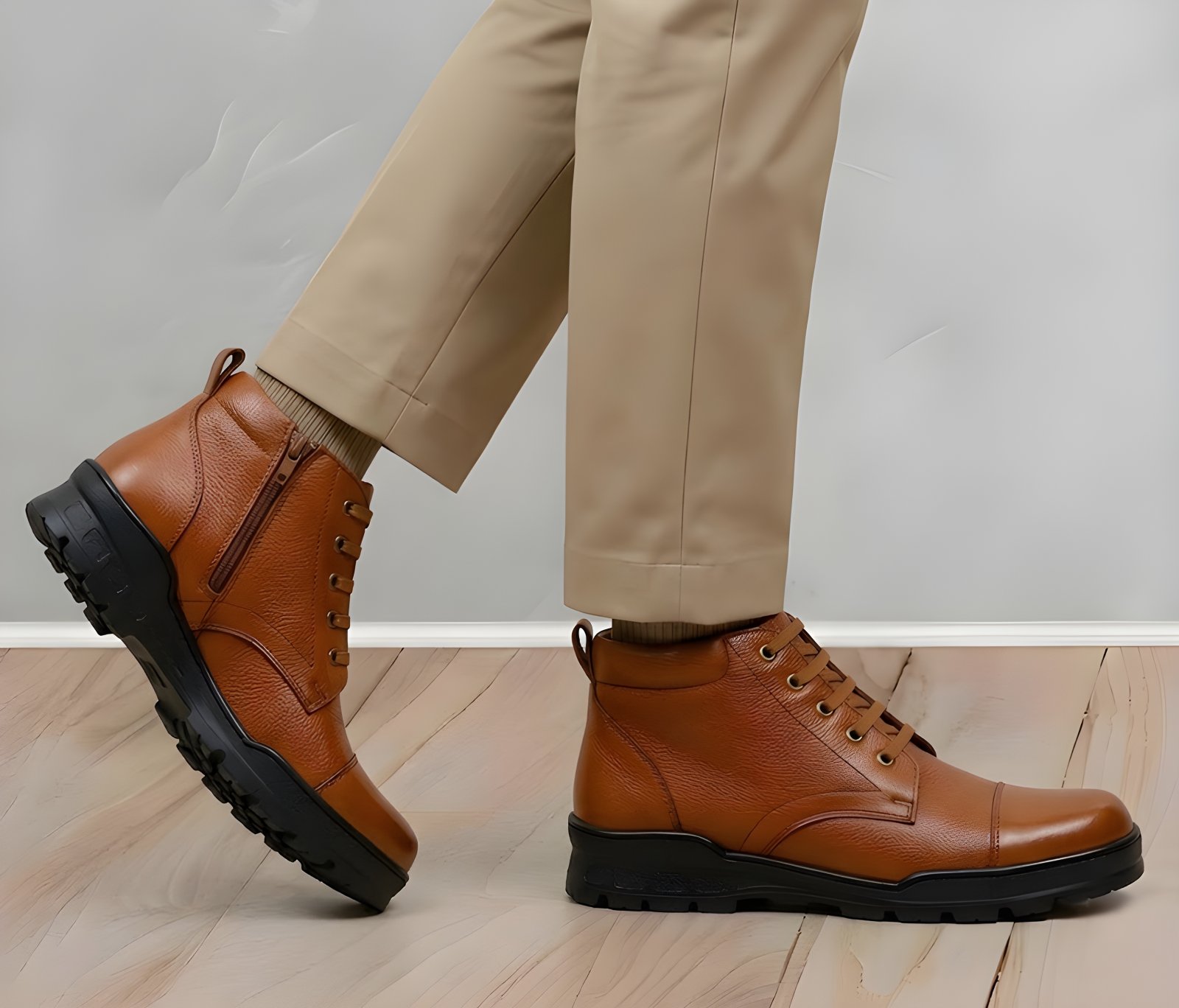 Latest Premium Genuine Mild Leather Police Boots for Men | Heavy Duty Tactical Safety Work Boots for Men’s Footwear online India