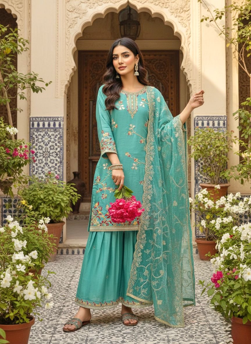 Plazzo Set with PREMIUM DESIGNER READYMADE for Western Wear online India