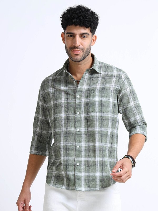 Men’s Checked Full Sleeve Shirt | Slim Fit Casual Cotton Shirt for Top Wear online India