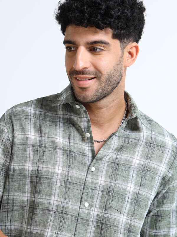 Men’s Checked Full Sleeve Shirt | Slim Fit Casual Cotton Shirt for Top Wear online India