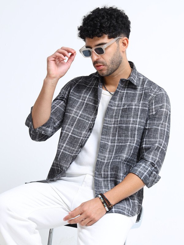 Men’s Checked Full Sleeve Shirt | Slim Fit Casual Cotton Shirt for Top Wear online India