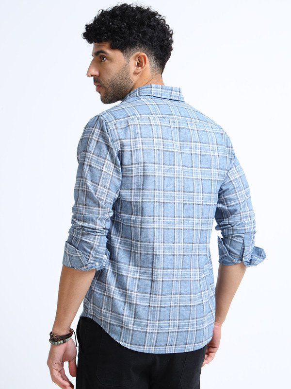 Men’s Checked Full Sleeve Shirt | Slim Fit Casual Cotton Shirt for Top Wear online India