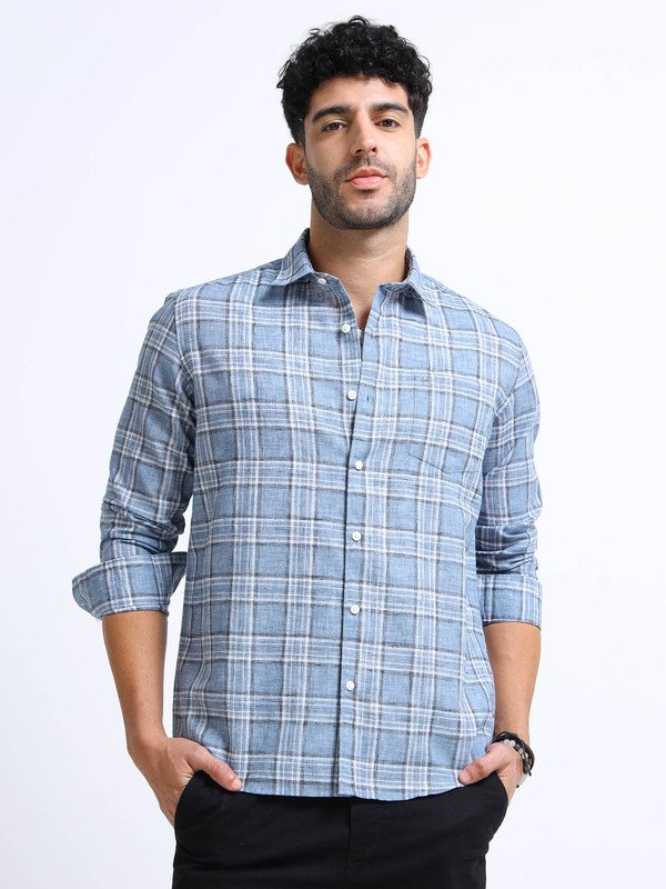 Men’s Checked Full Sleeve Shirt | Slim Fit Casual Cotton Shirt for Top Wear online India