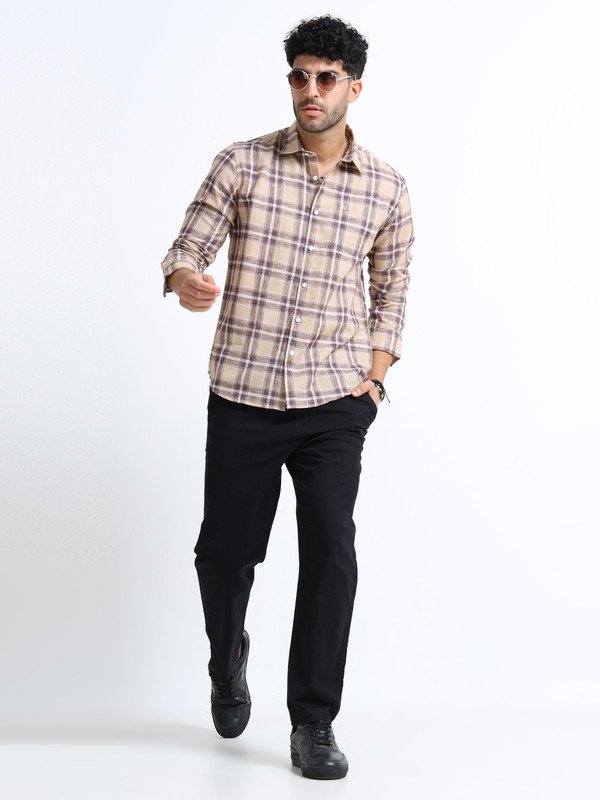 Men’s Checked Full Sleeve Shirt | Slim Fit Casual Cotton Shirt for Top Wear online India