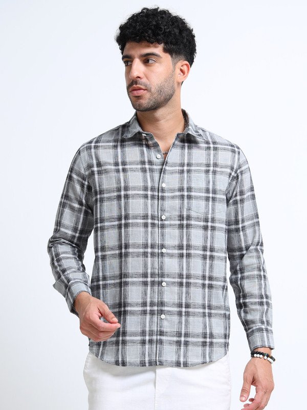 Men’s Checked Full Sleeve Shirt | Slim Fit Casual Cotton Shirt for Top Wear online India