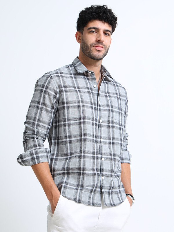 Men’s Checked Full Sleeve Shirt | Slim Fit Casual Cotton Shirt for Top Wear online India