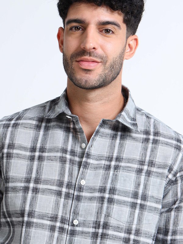 Men’s Checked Full Sleeve Shirt | Slim Fit Casual Cotton Shirt for Top Wear online India