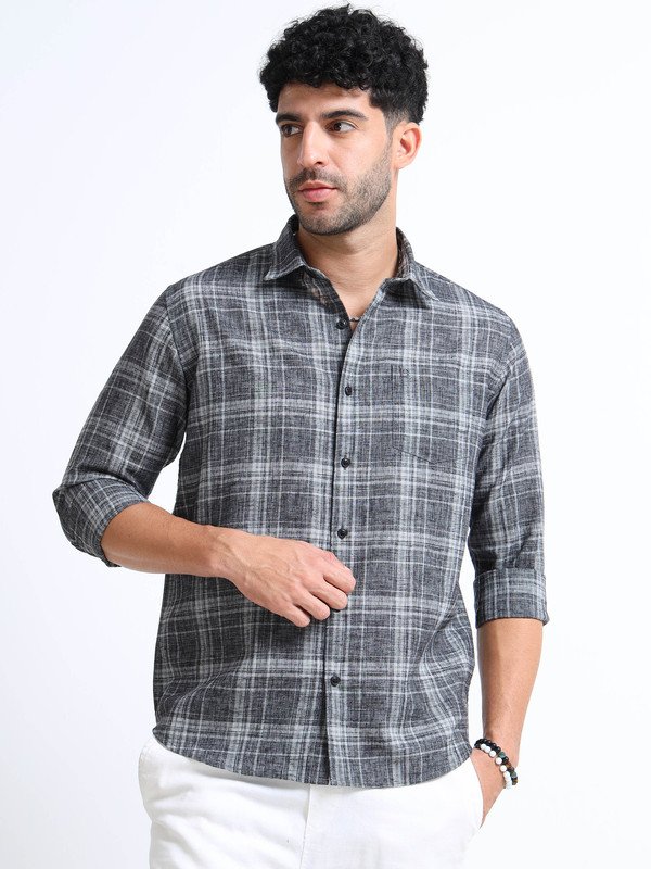 Men’s Checked Full Sleeve Shirt | Slim Fit Casual Cotton Shirt for Top Wear online India