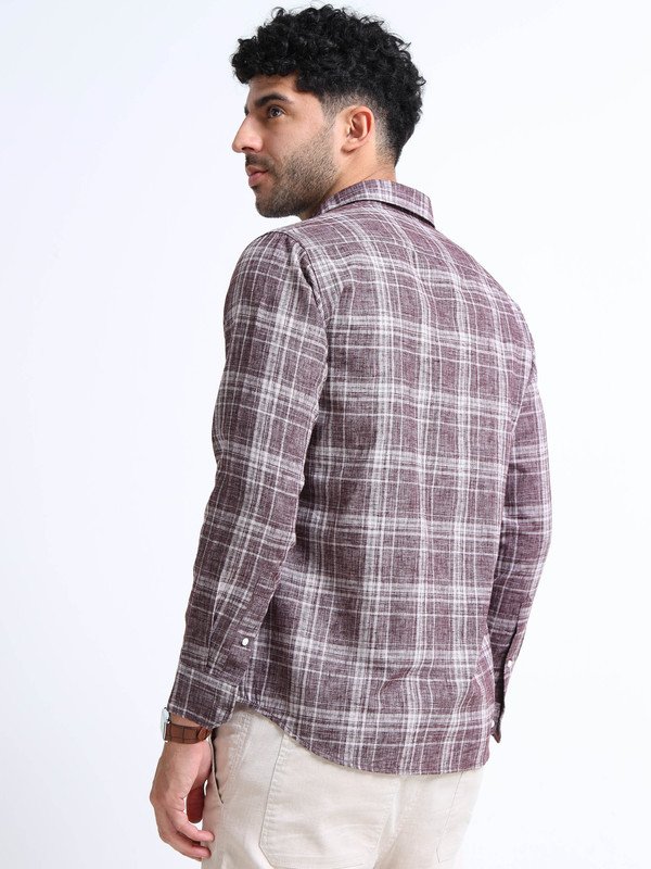 Men’s Checked Full Sleeve Shirt | Slim Fit Casual Cotton Shirt for Top Wear online India