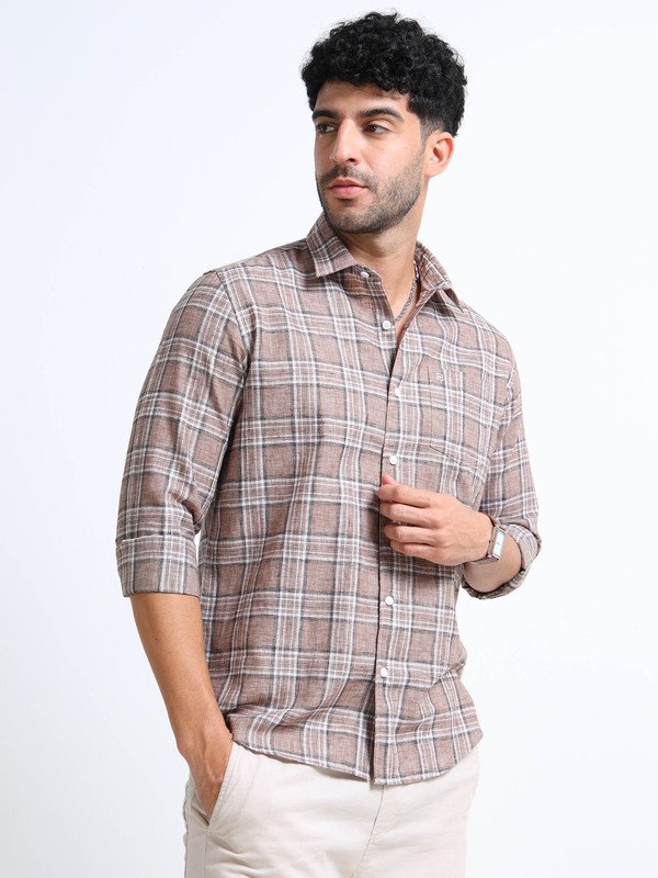 Men’s Checked Full Sleeve Shirt | Slim Fit Casual Cotton Shirt for Top Wear online India