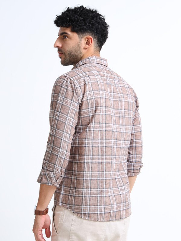 Men’s Checked Full Sleeve Shirt | Slim Fit Casual Cotton Shirt for Top Wear online India
