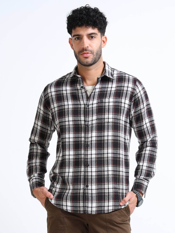 Men’s Plaid Casual Shirt | Full Sleeve | Button-Down | Regular Fit | Smart Casual Wear for Top Wear online India