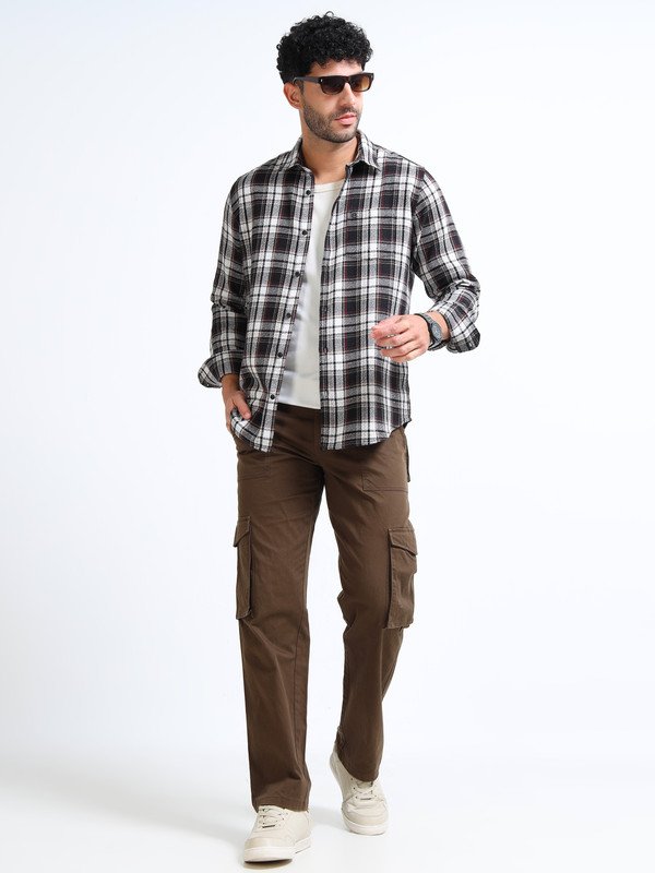 Men’s Plaid Casual Shirt | Full Sleeve | Button-Down | Regular Fit | Smart Casual Wear for Top Wear online India