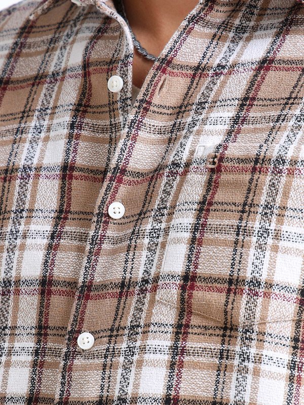 Men’s Plaid Casual Shirt | Full Sleeve | Button-Down | Regular Fit | Smart Casual Wear for Top Wear online India