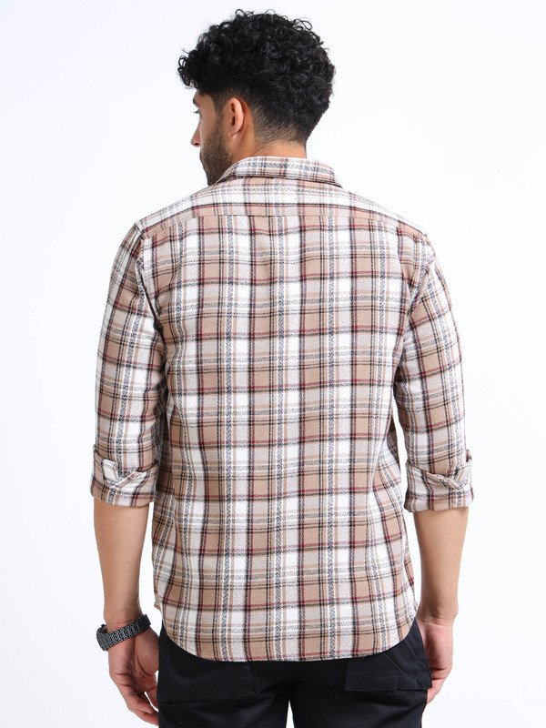 Men’s Plaid Casual Shirt | Full Sleeve | Button-Down | Regular Fit | Smart Casual Wear for Top Wear online India