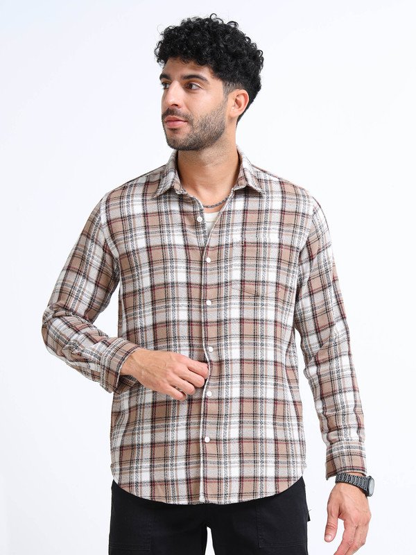 Men’s Plaid Casual Shirt | Full Sleeve | Button-Down | Regular Fit | Smart Casual Wear for Top Wear online India