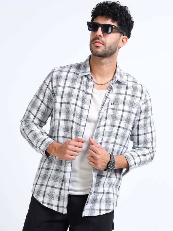 Men’s Plaid Casual Shirt | Full Sleeve | Button-Down | Regular Fit | Smart Casual Wear for Top Wear online India