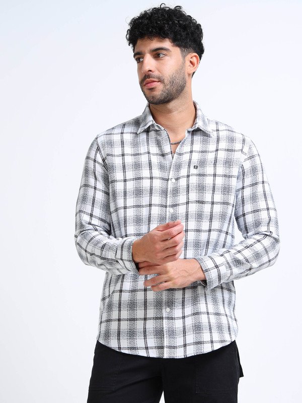 Men’s Plaid Casual Shirt | Full Sleeve | Button-Down | Regular Fit | Smart Casual Wear for Top Wear online India