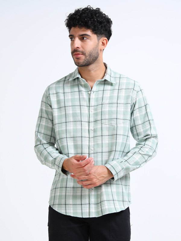Men’s Plaid Casual Shirt | Full Sleeve | Button-Down | Regular Fit | Smart Casual Wear for Top Wear online India