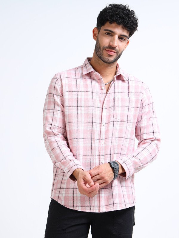 Men’s Plaid Casual Shirt | Full Sleeve | Button-Down | Regular Fit | Smart Casual Wear for Top Wear online India