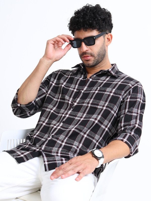 Men’s Plaid Casual Shirt | Full Sleeve | Button-Down | Regular Fit | Smart Casual Wear for Top Wear online India