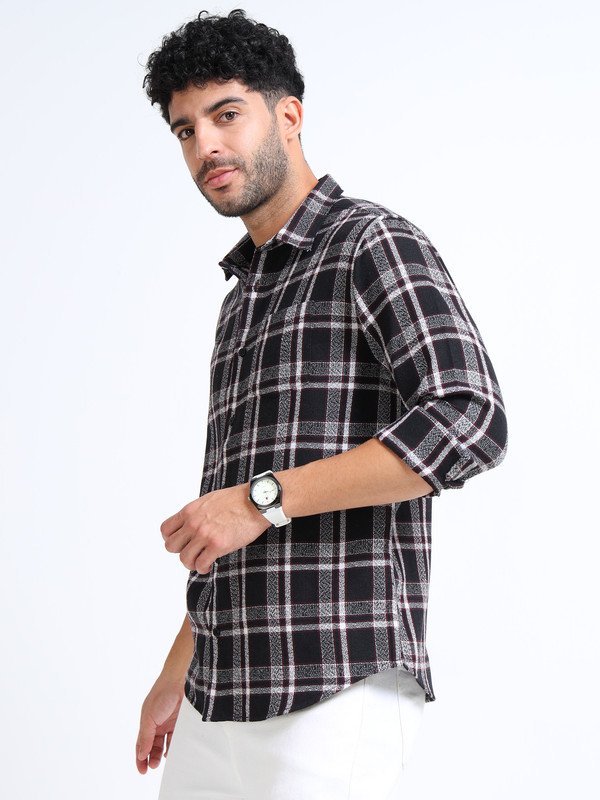 Men’s Plaid Casual Shirt | Full Sleeve | Button-Down | Regular Fit | Smart Casual Wear for Top Wear online India