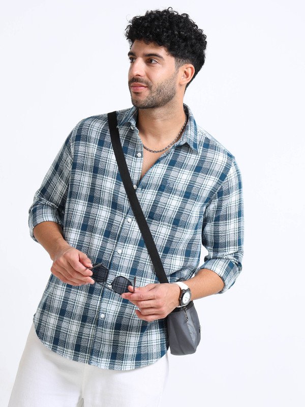 Men’s Plaid Casual Shirt | Full Sleeve | Button-Down | Regular Fit | Smart Casual Wear for Top Wear online India