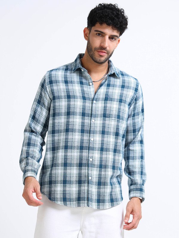 Men’s Plaid Casual Shirt | Full Sleeve | Button-Down | Regular Fit | Smart Casual Wear for Top Wear online India