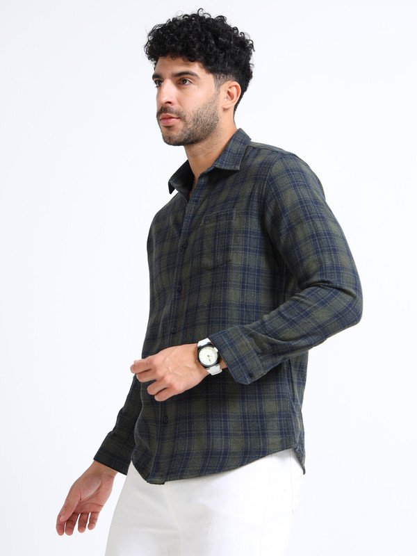 Men’s Plaid Casual Shirt | Full Sleeve | Button-Down | Regular Fit | Smart Casual Wear for Top Wear online India