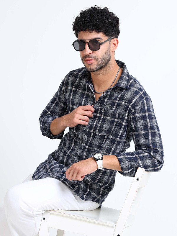Men’s Plaid Casual Shirt | Full Sleeve | Button-Down | Regular Fit | Smart Casual Wear for Top Wear online India