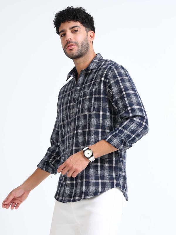 Men’s Plaid Casual Shirt | Full Sleeve | Button-Down | Regular Fit | Smart Casual Wear for Top Wear online India