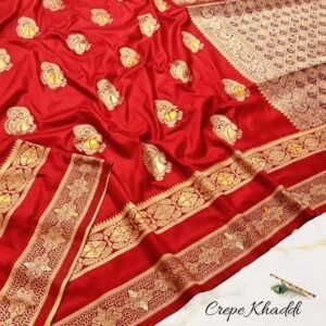 Elegant Copper Minakari Khaddi Silk Saree for Ethnic Wear online India
