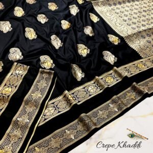 Elegant Copper Minakari Khaddi Silk Saree for Ethnic Wear online India