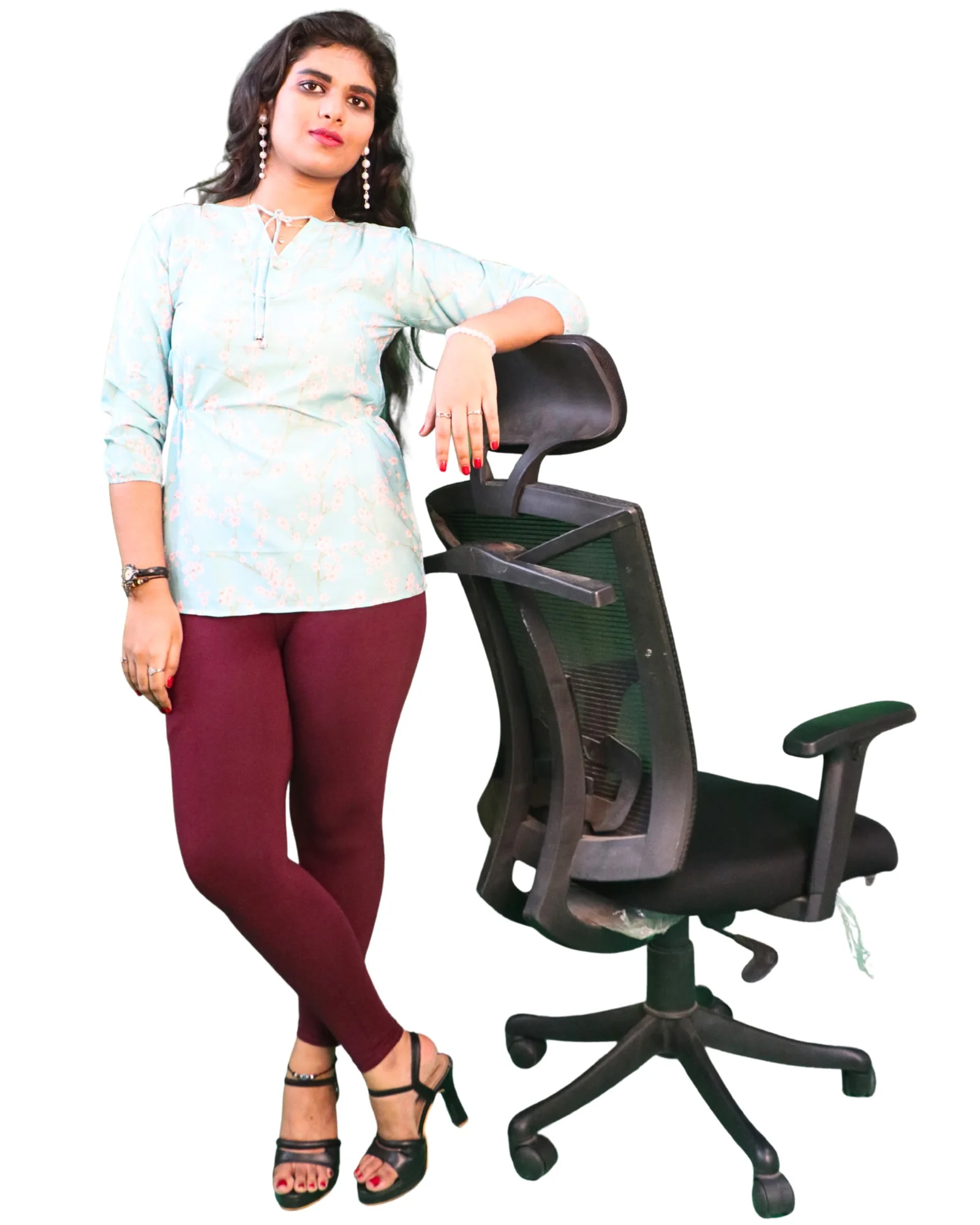 Kimai’s Ankle Length Leggings with Pocket Bio Wash Fabric 2