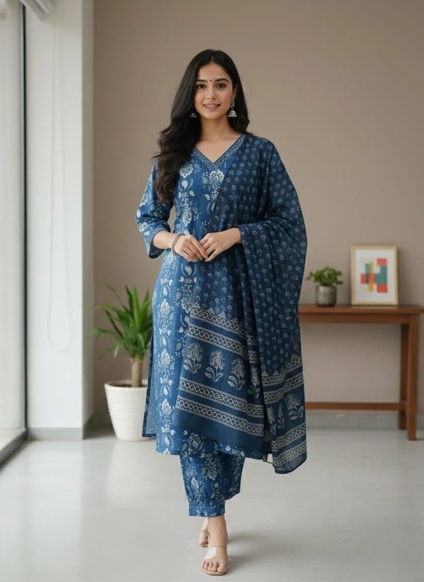 ASPA Women Kurta Pant Dupatta for Ethnic Wear online India