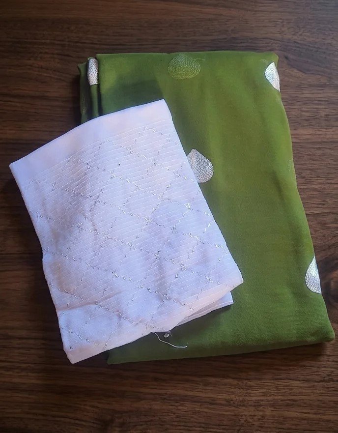 Elegant Teal Green Floral Printed Saree with Silver Border for Ethnic Wear online India