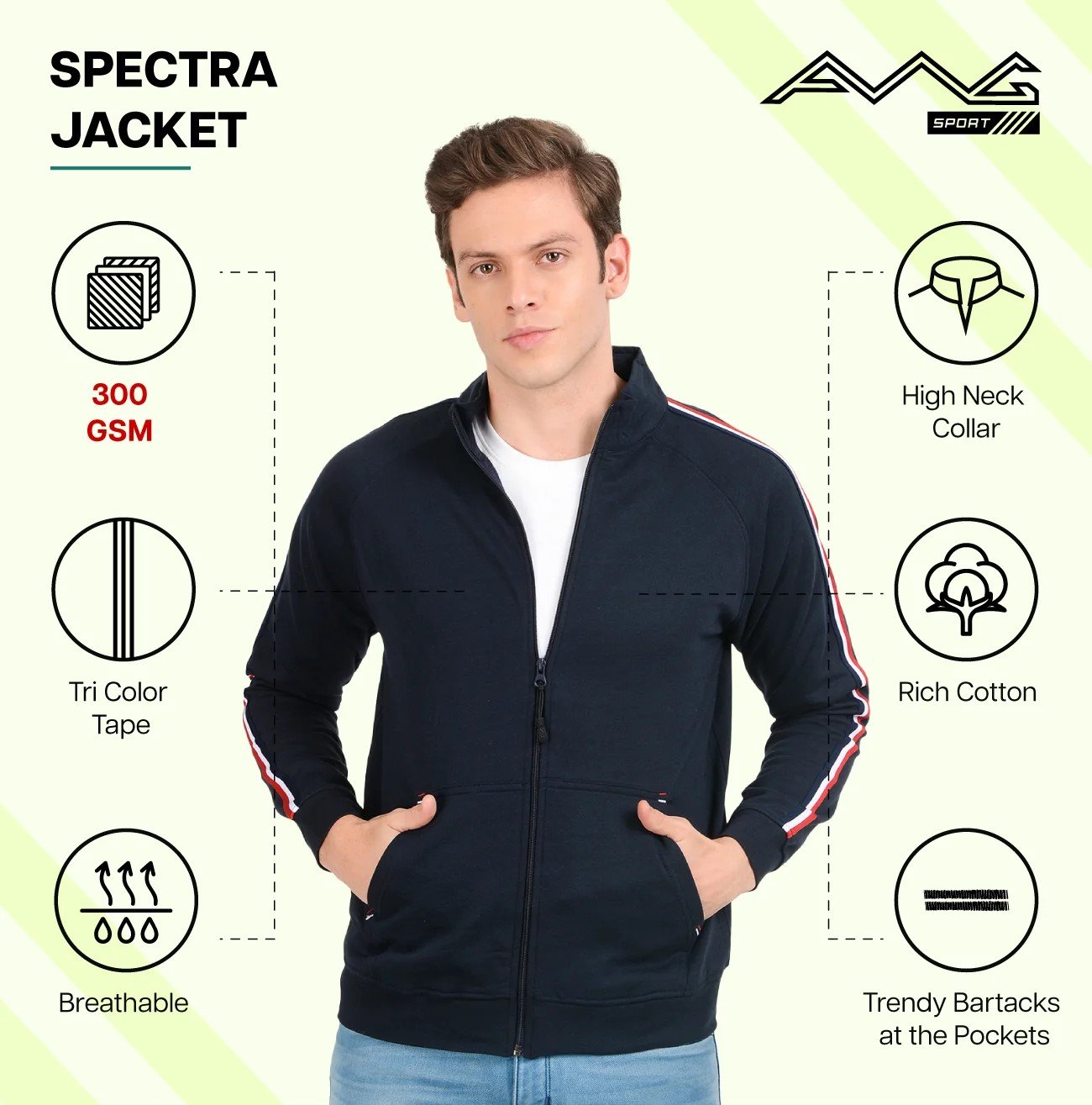 Stylish SPECTRA JACKET 300 GSM