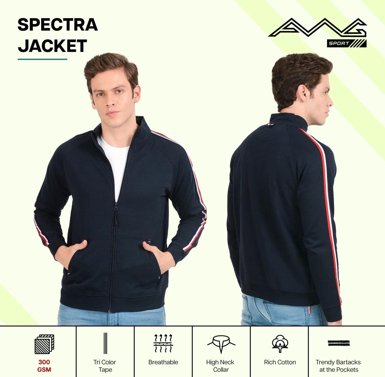 Stylish SPECTRA JACKET 300 GSM for Top Wear online India