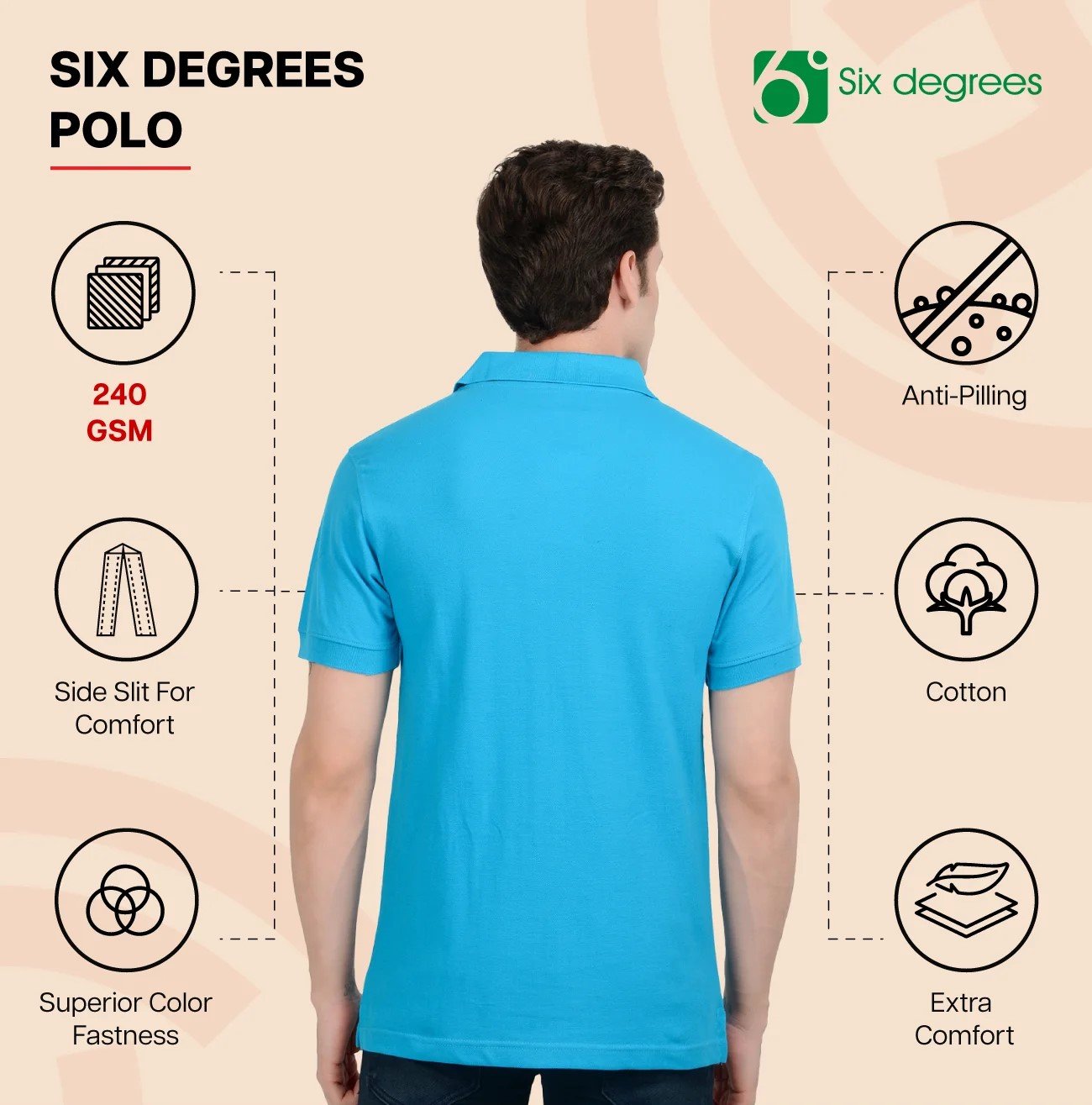 Comfortable 6 DEGREES POLO for Top Wear online India