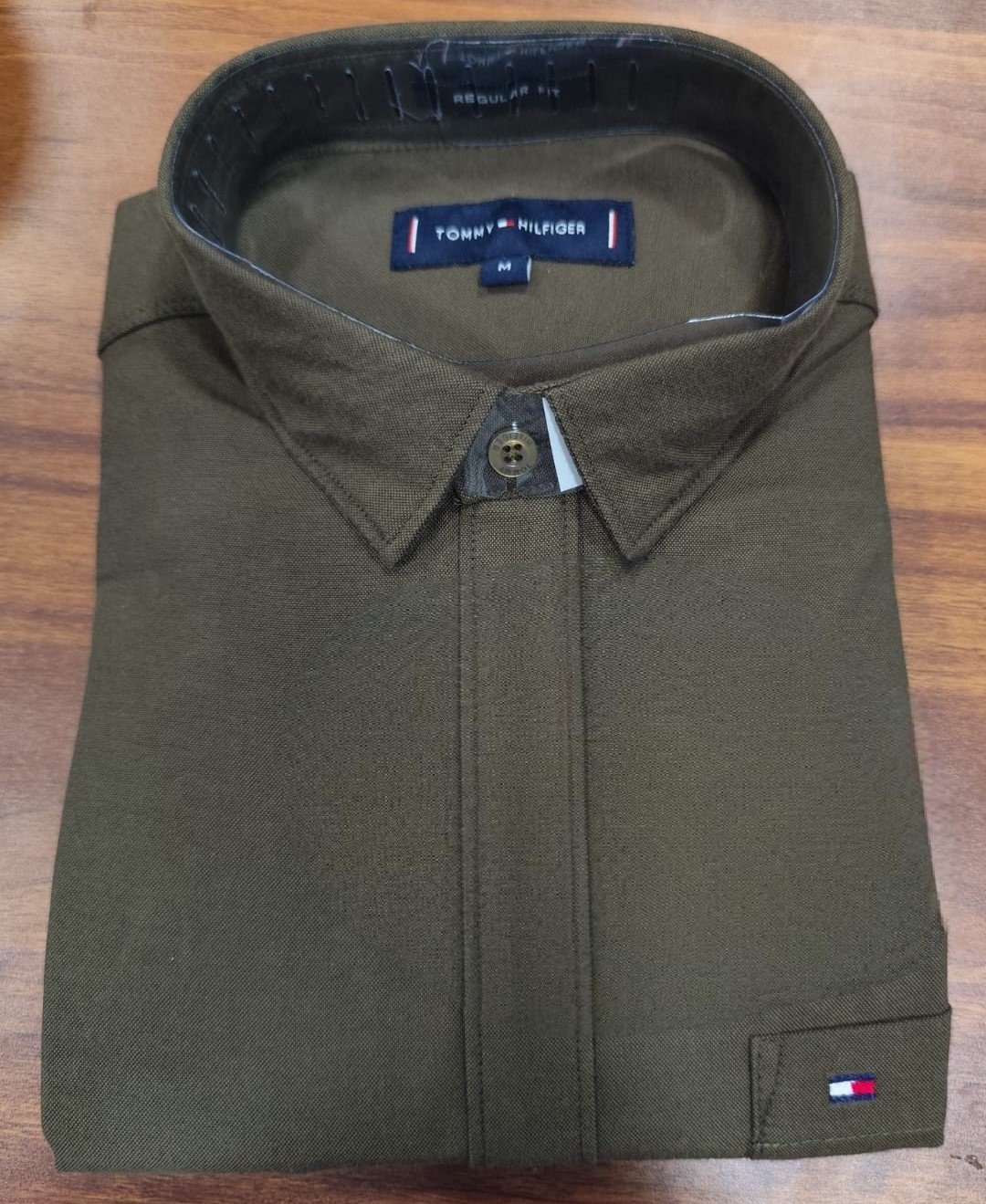 Men’s Solid Cotton Casual Shirt – Olive Green for Top Wear online India