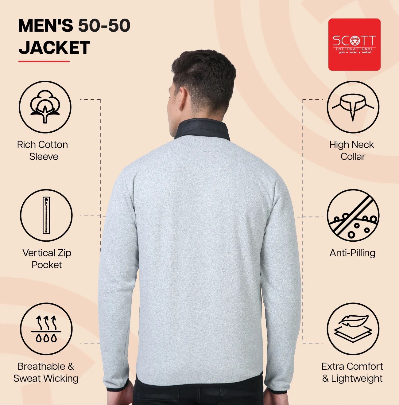 MEN’S 50-50 Stylish JACKET for Top Wear online India