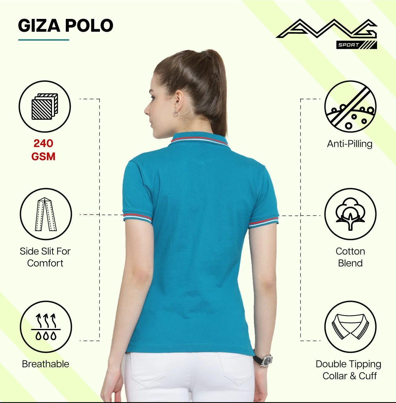 Elegant Women’s Giza Polo T-Shirt for Western Wear online India
